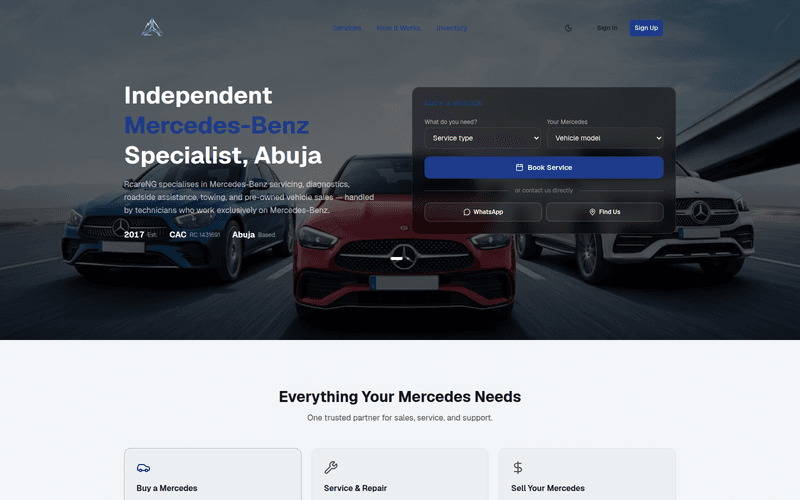 RCareNG landing page